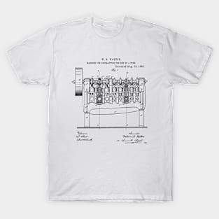 Machine for contracting end of a tube Vintage Patent Hand Drawing T-Shirt